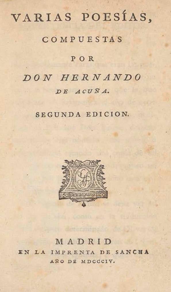 Al rey nuestro señor de Hernando de Acuña